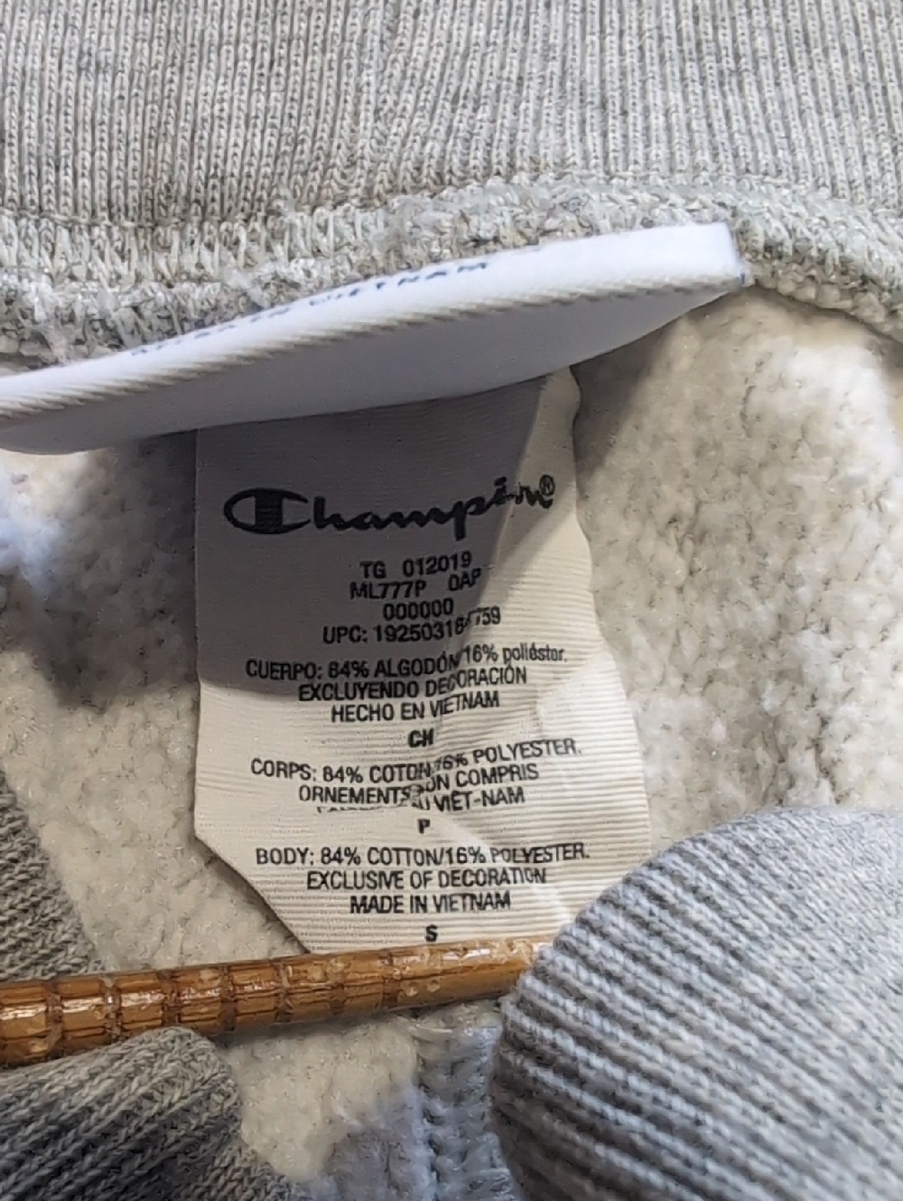 Champion Reverse Weave Grey Allover Blue/Orange Logo Sweatpant Jogger Small - Picture 7 of 11